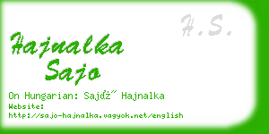 hajnalka sajo business card